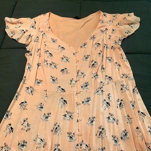 Bird Print Spring Dress
